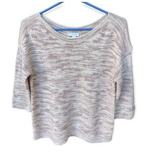 J. Jill Loose Knit Marled Boat Neck Sweater Sz XS Petite